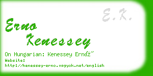 erno kenessey business card